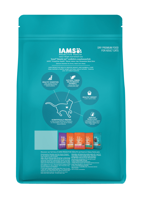 IAMS PROACTIVE HEALTH INDOOR WEIGHT AND HAIRBALL CARE 6x1kg - 2