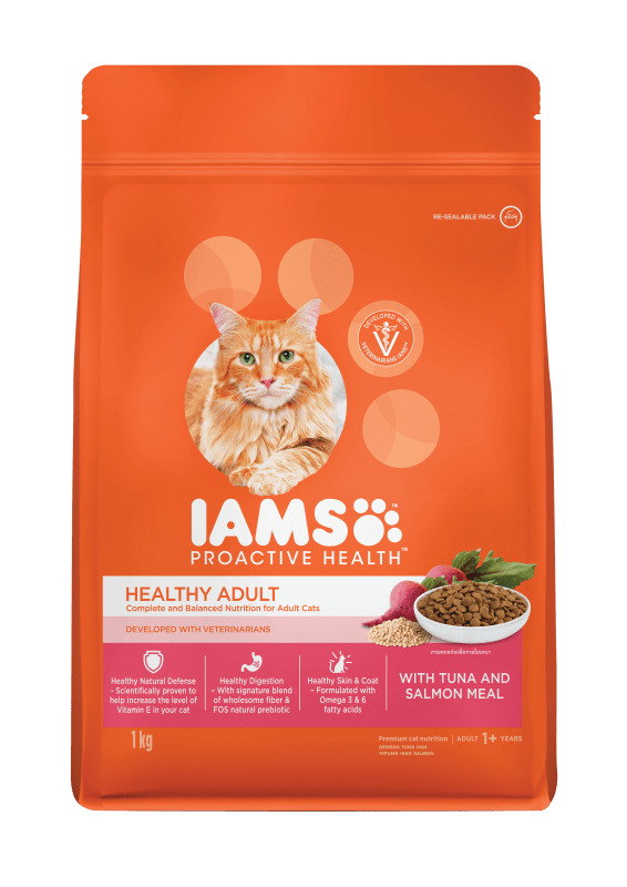 IAMS PROACTIVE HEALTH  HEALTHY ADULT WITH TUNA AND SALMON MEAL